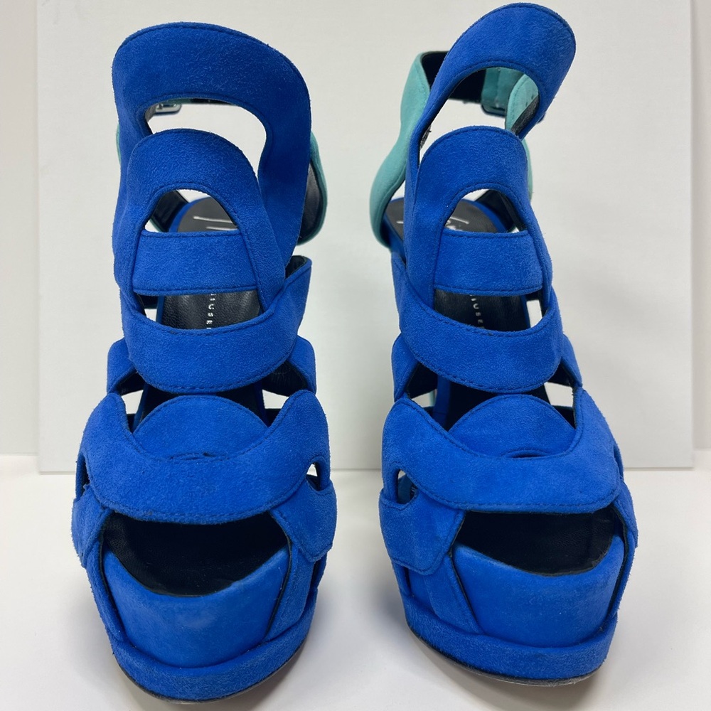 Zanotti espectacular wow shoes Blue and Teal Women's Strappy Heels